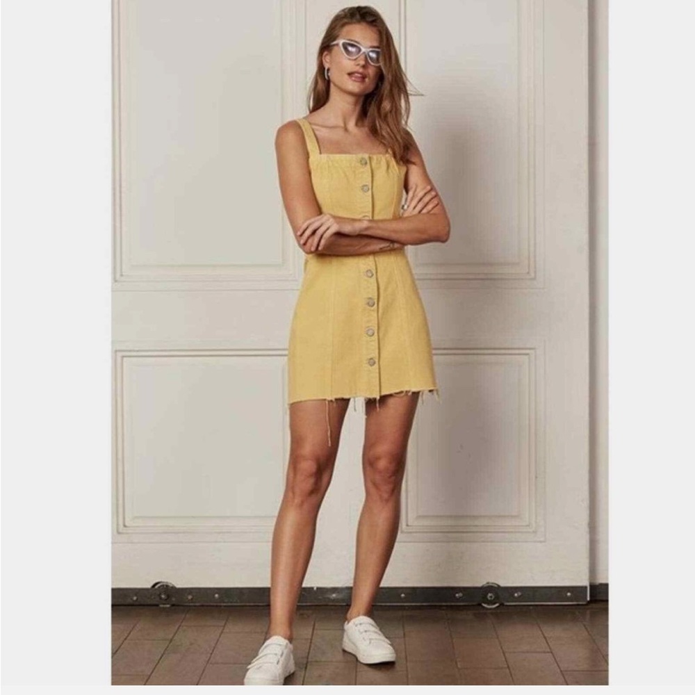 Boyish The Kennedy Denim Dress in Honey size XS